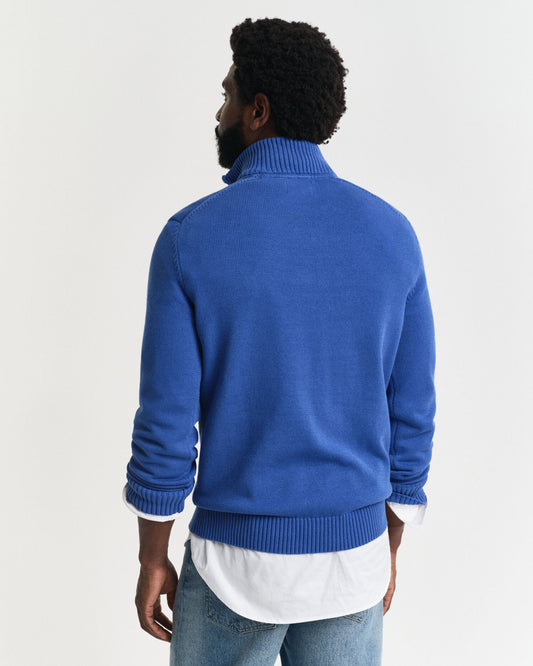 Pull en coton décontracté avec demi-zip