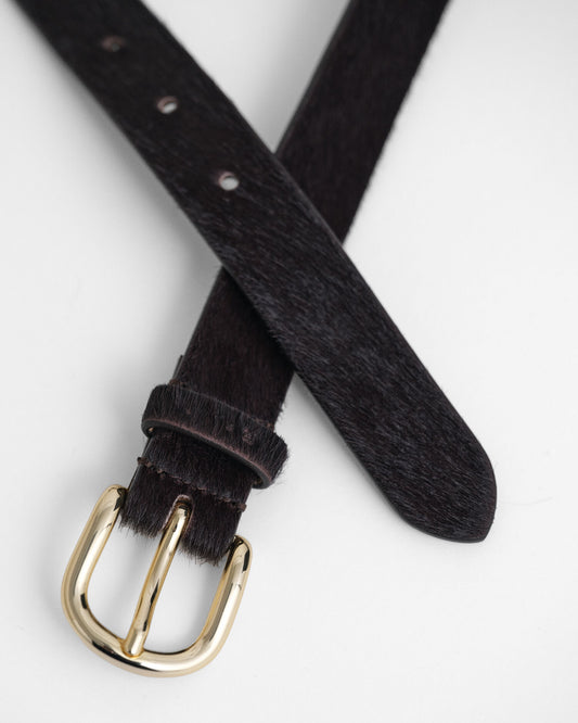 Ceinture en cuir façon poulain