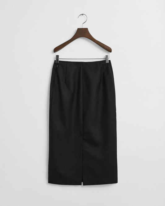 Jupe crayon midi en mélange de laine
