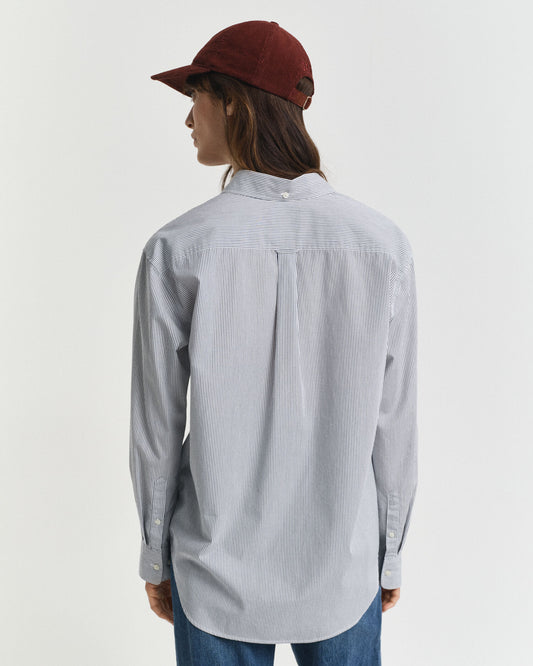 Chemise graphique en popeline coupe décontractée