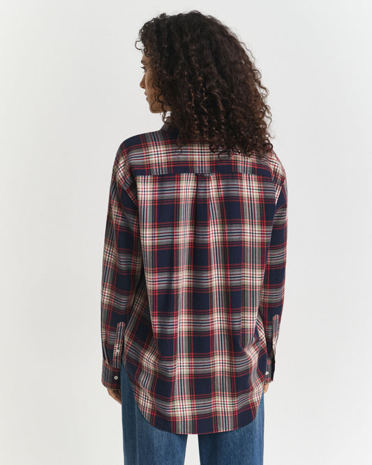 Chemise à carreaux en flanelle coupe décontractée