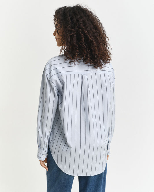 Chemise Oxford de luxe rayée à coupe décontractée