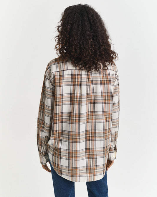 Chemise en flanelle à carreaux coupe décontractée
