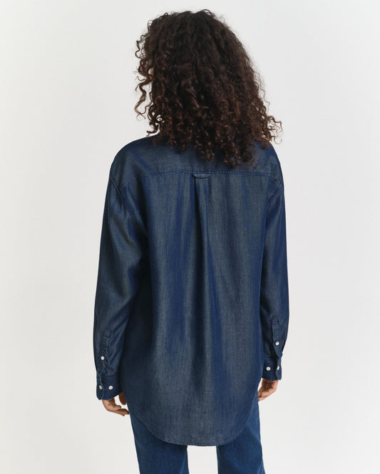 Chemise Indigo Coupe Décontractée