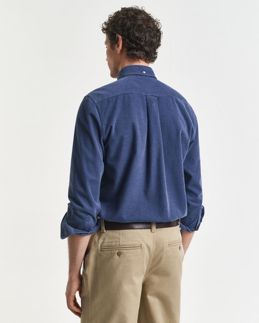 Chemise regular en velours côtelé