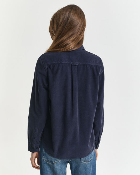 Chemise en velours côtelé coupe classique
