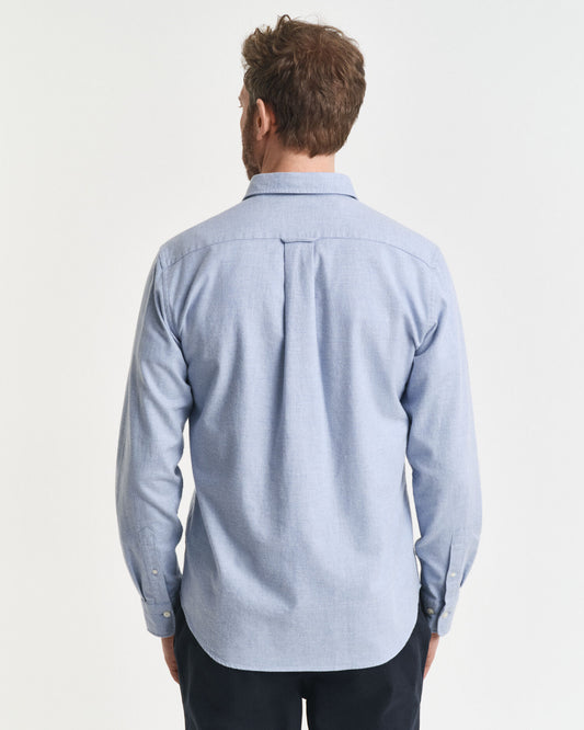 Chemise en flanelle chinée coupe droite