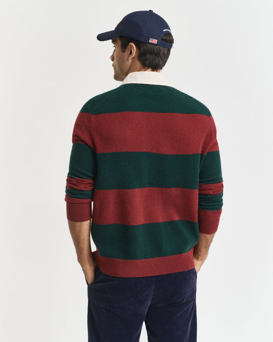 Pull en laine d'agneau extra fine à rayures