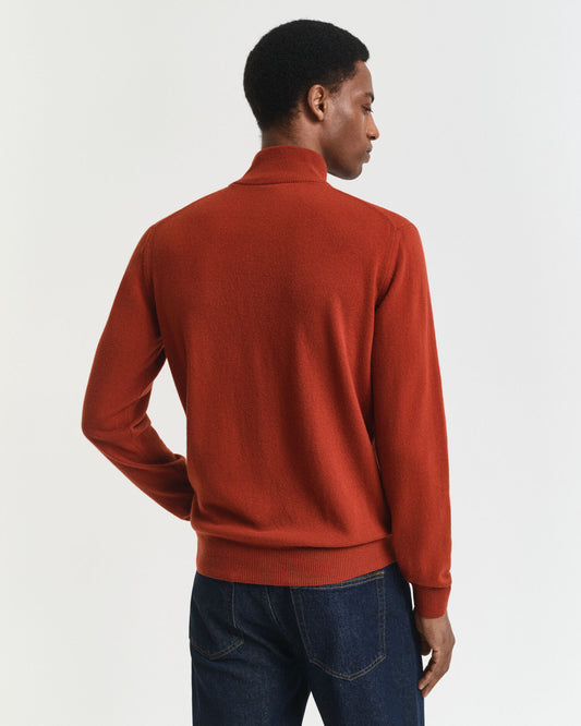 Pull demi-zip en lambswool superfine