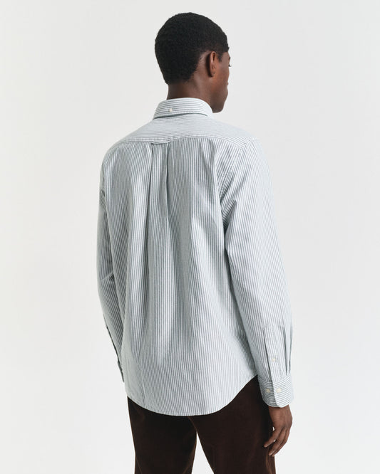 Chemise classique Oxford rayée banquier coupe droite