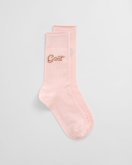 Chaussettes côtelées Script
