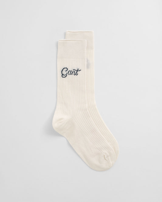Chaussettes côtelées Script
