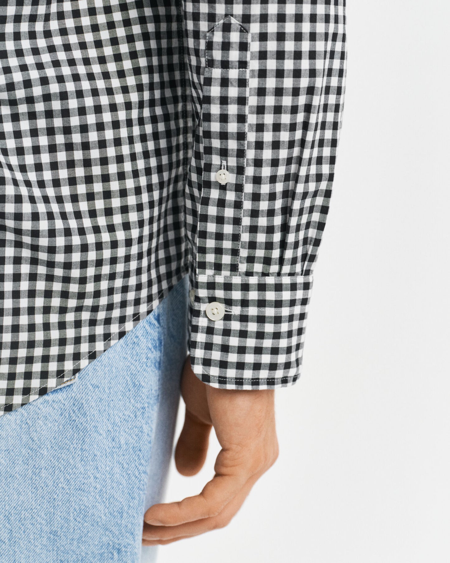 Chemise Popeline Classique Vichy Coupe Droite