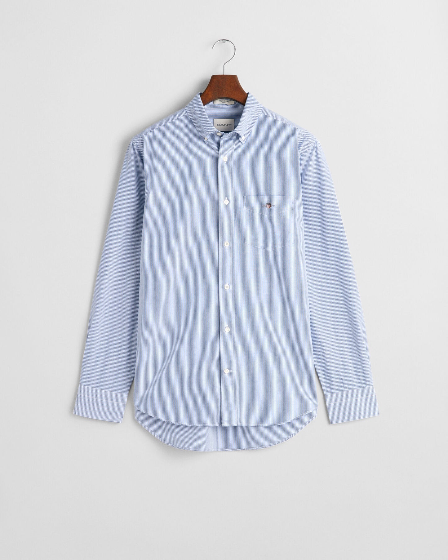 Chemise Popeline Classique Rayée Coupe Droite