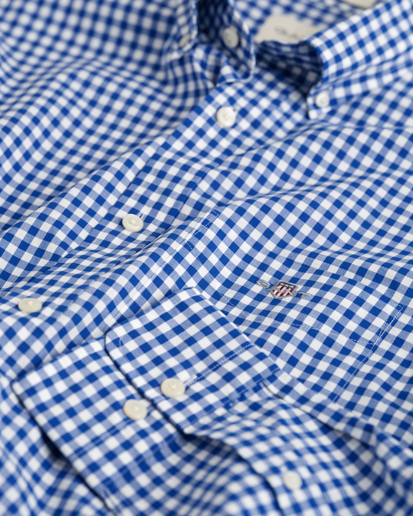 Regular Fit Klassisches Gingham Popeline Hemd