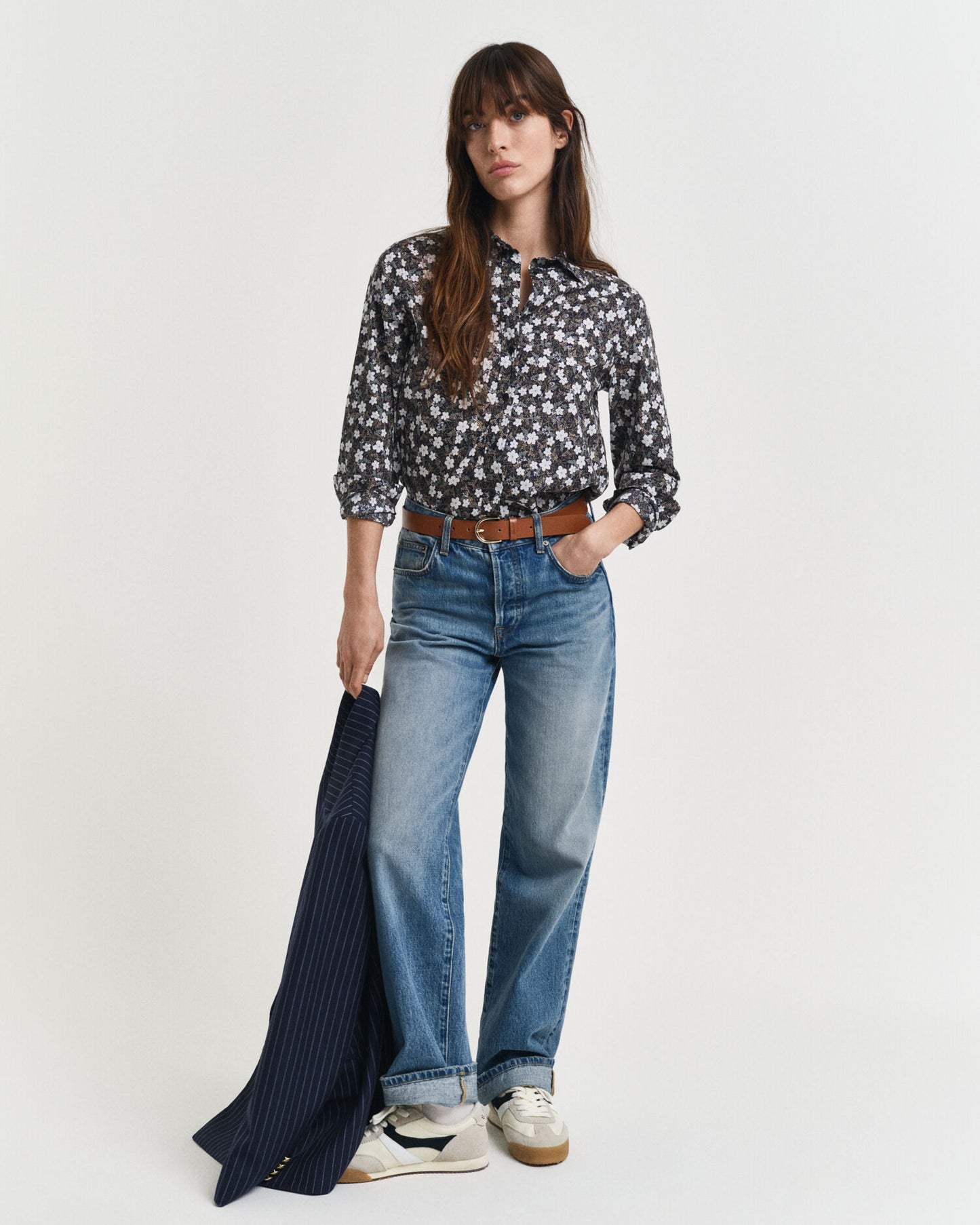 Regular Fit Hemd aus Baumwollvoile mit Blumenmuster
