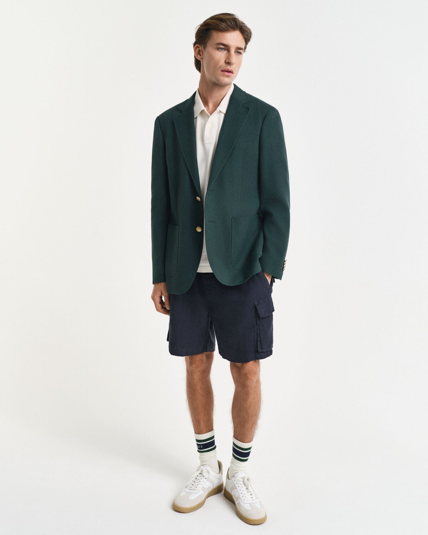 Schmal geschnittener Baumwoll-Club-Blazer