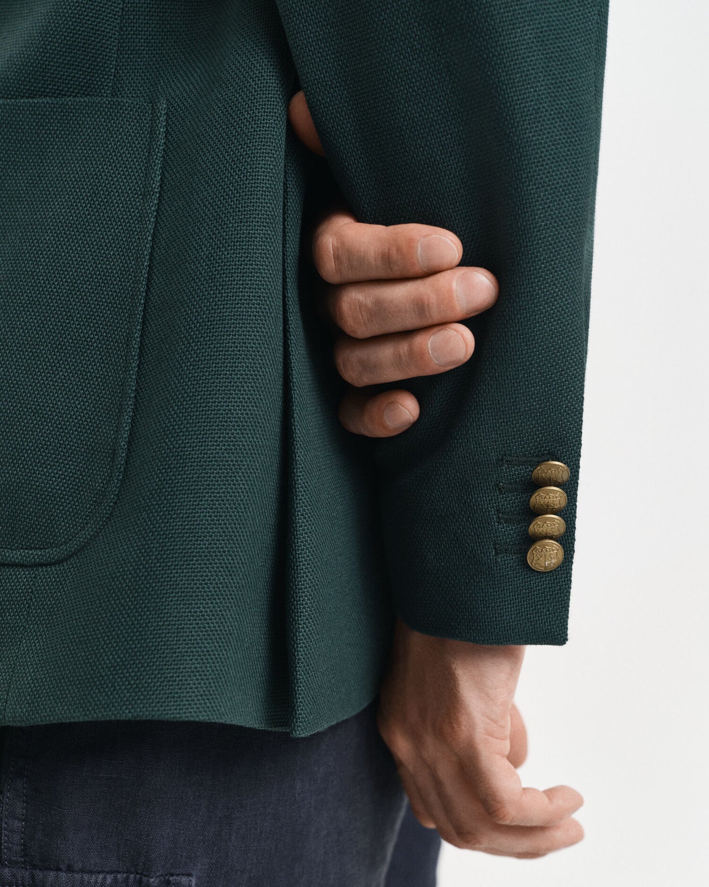 Schmal geschnittener Baumwoll-Club-Blazer