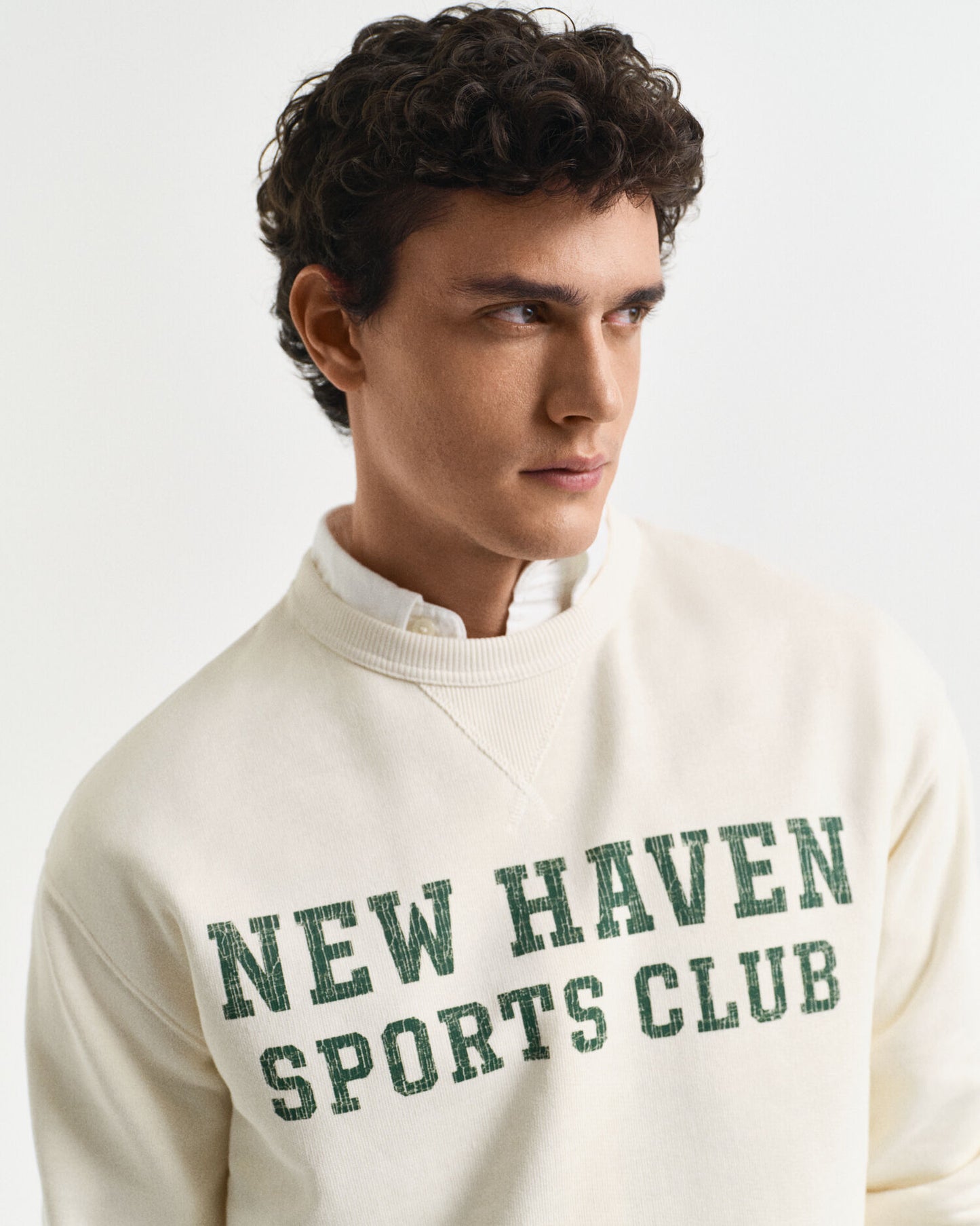 Sweat-shirt à col rond imprimé