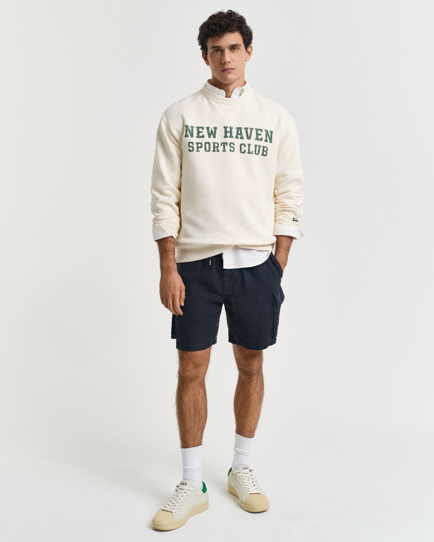 Sweat-shirt à col rond imprimé