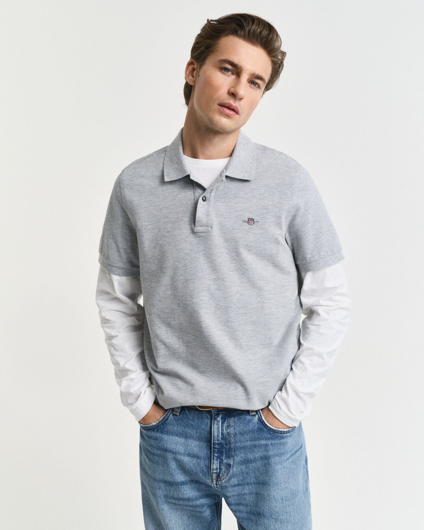 Regular Fit Shield Pique-Poloshirt