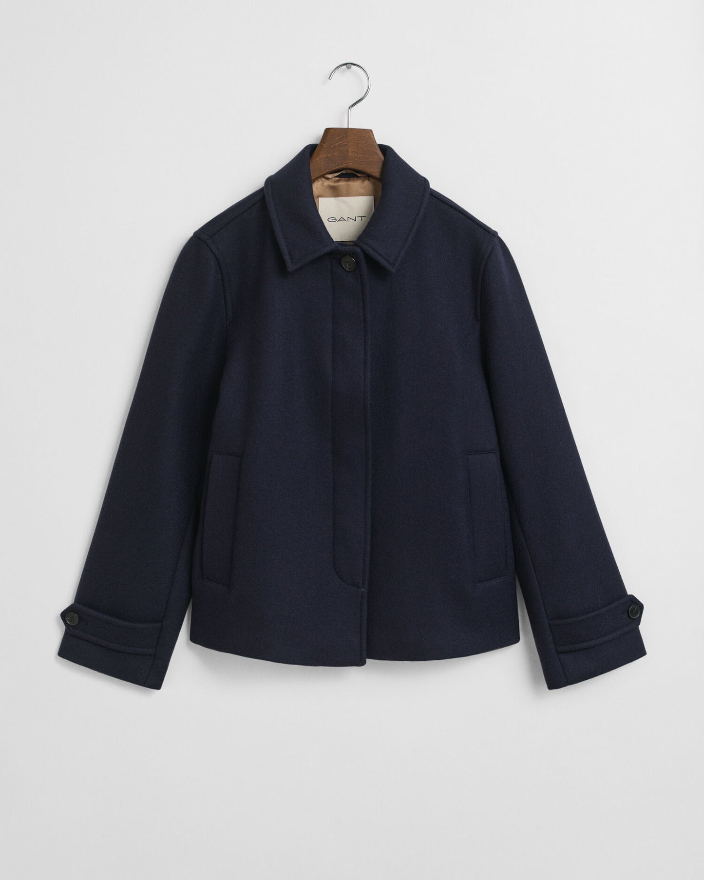 Manteau court en mélange de laine
