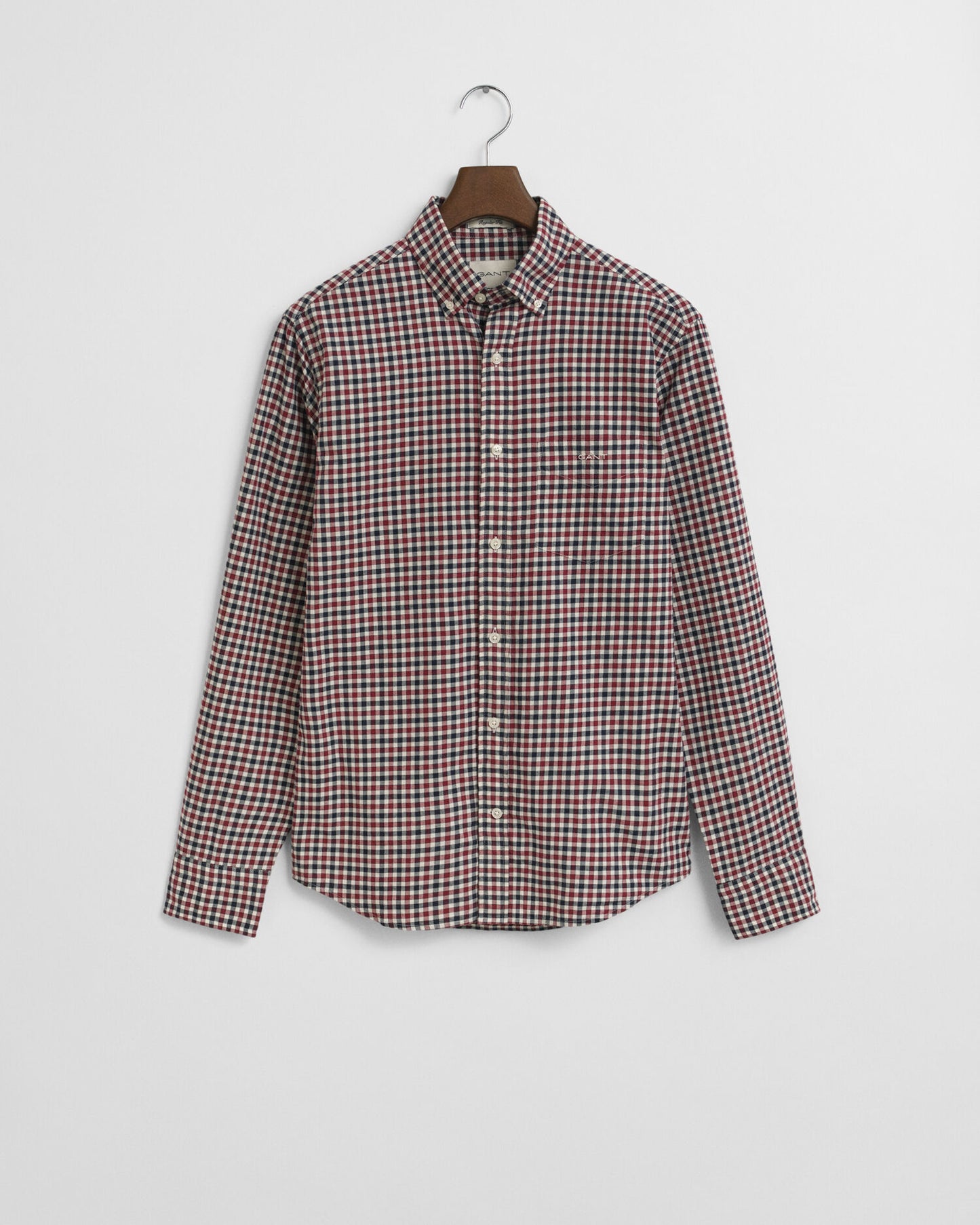 Chemise en twill de vichy coupe droite