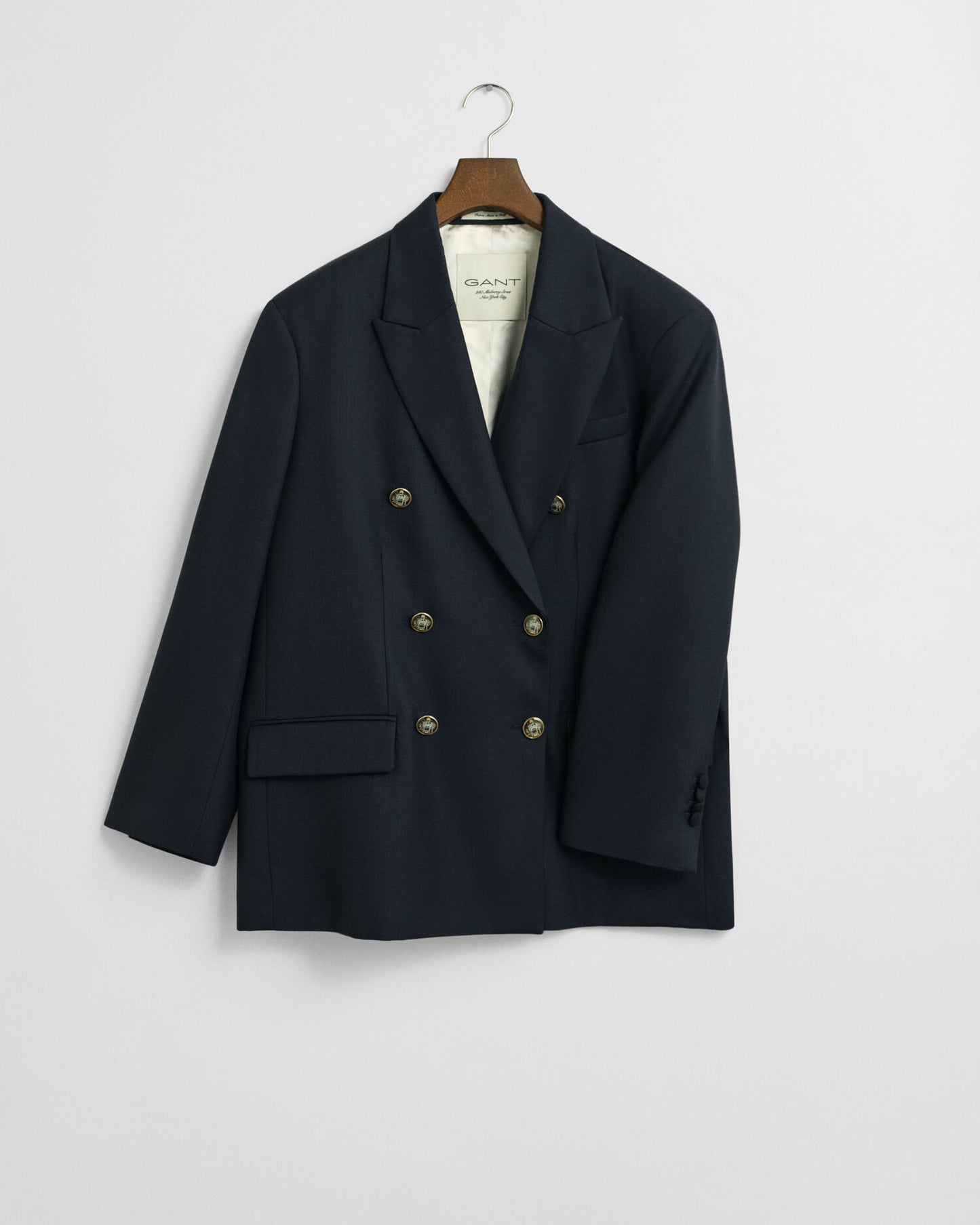 Oversized Blazer aus Woll-Hopsack