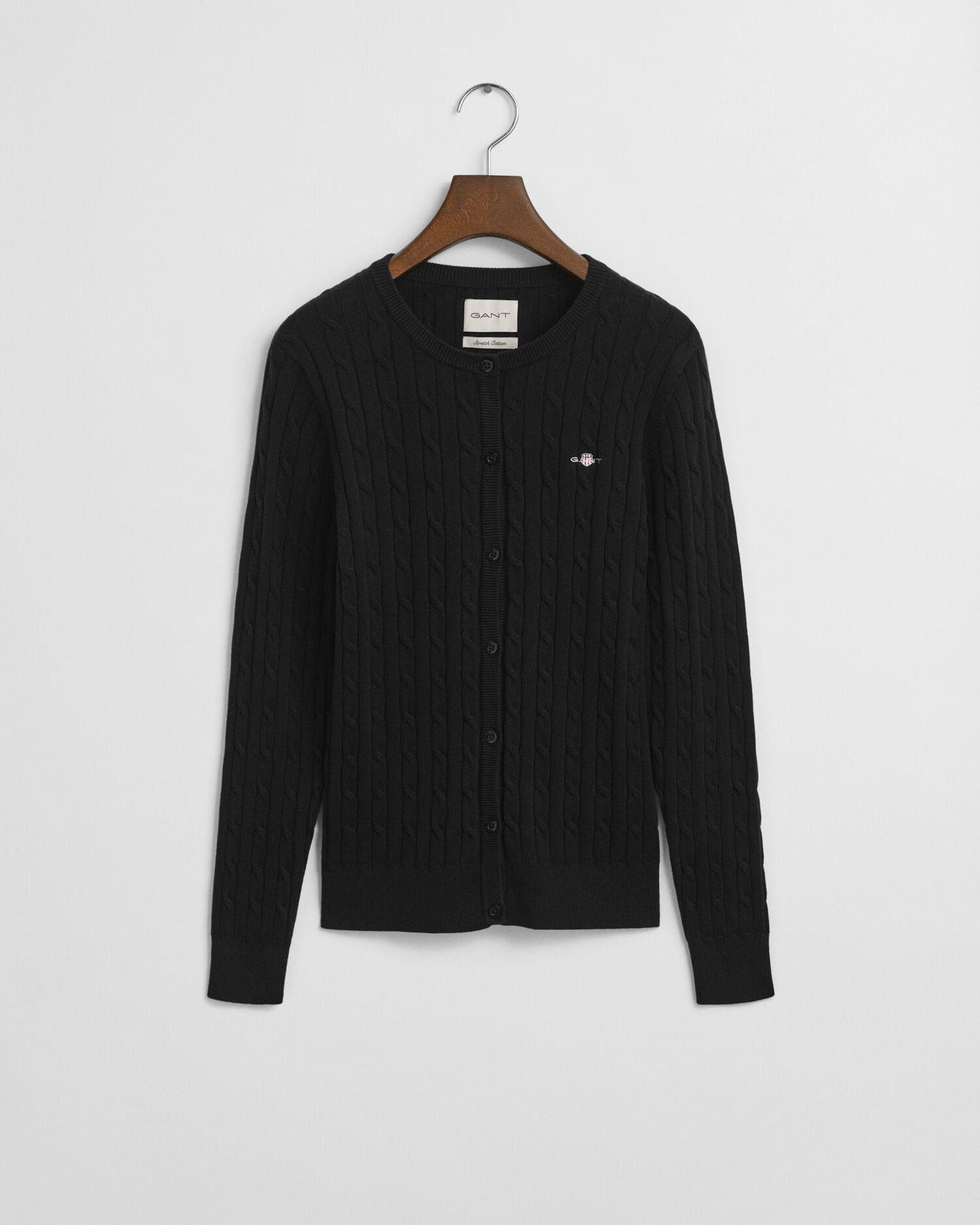 Cardigan en tricot torsadé de coton stretch