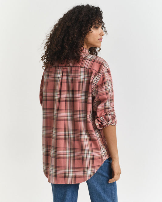 Chemise à carreaux en flanelle coupe décontractée