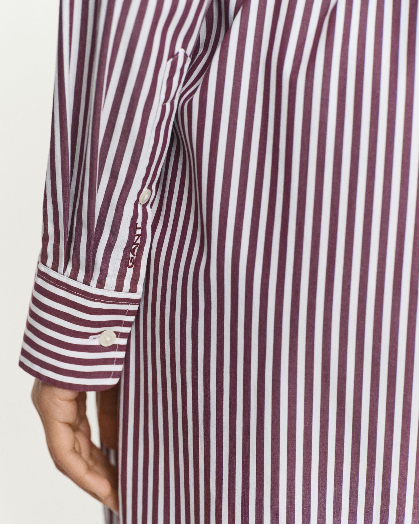 Hemdblusenkleid aus Popeline mit Gürtel