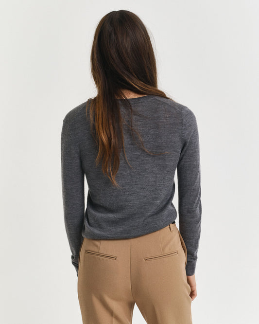 Pull col V en mérinos extra fin