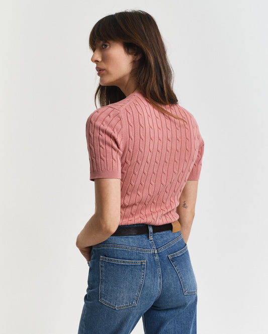 Pull torsadé en coton stretch