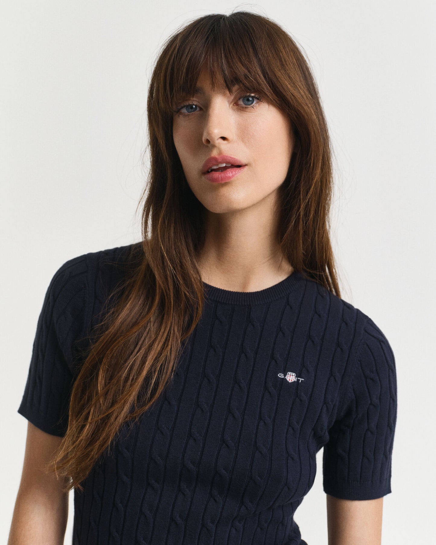 Pull torsadé en coton stretch