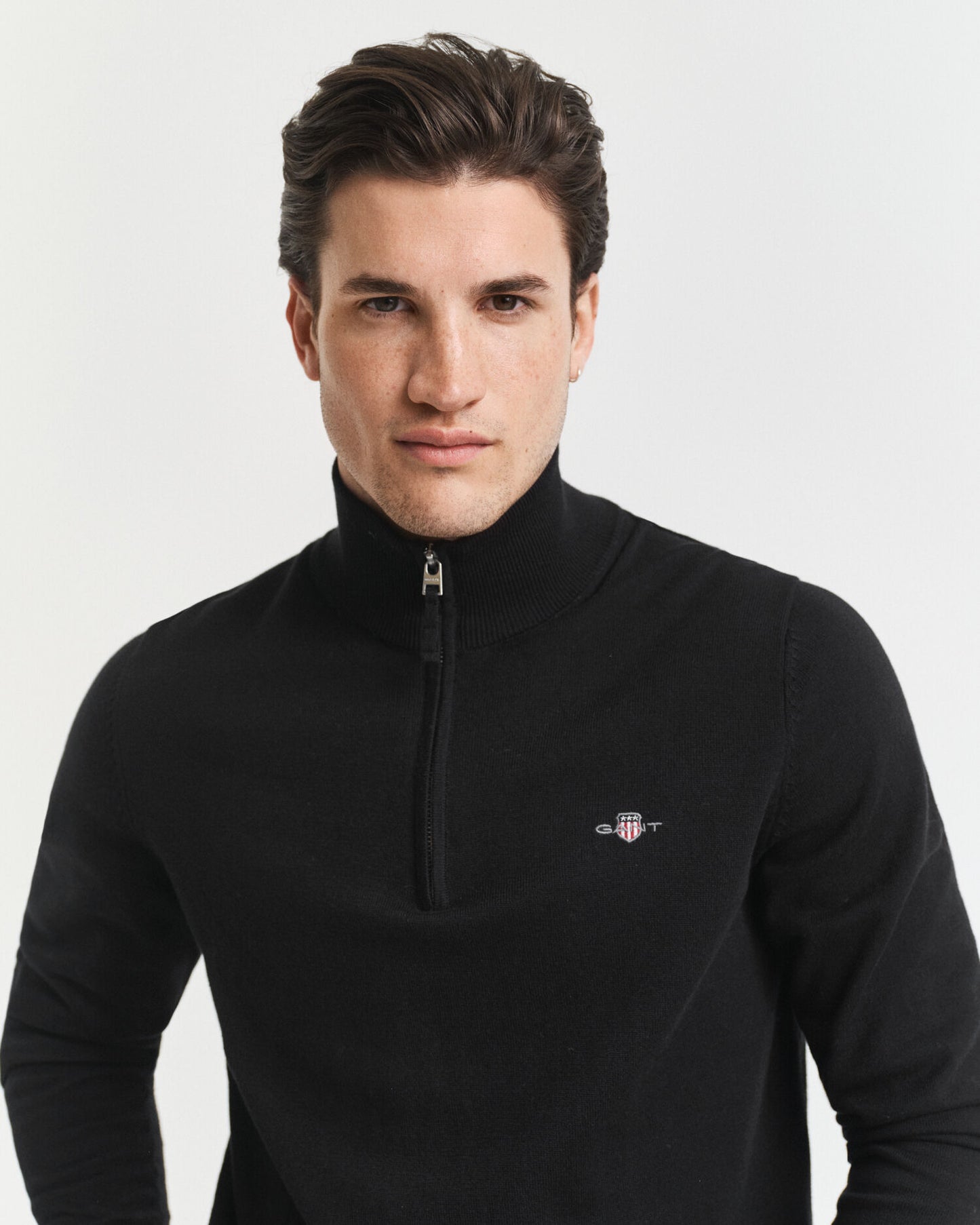 Chandail en coton à demi-glissière classique