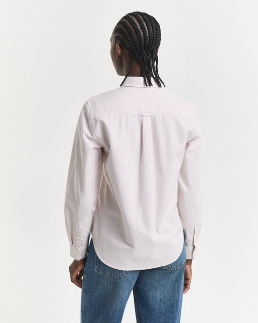 Chemise Oxford à rayures classique coupe droite