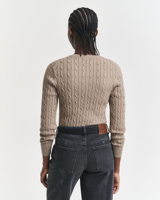 Cardigan torsadé en coton extensible