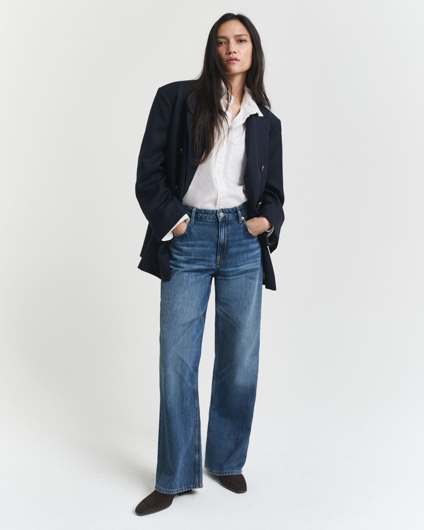 Oversized Blazer aus Woll-Hopsack