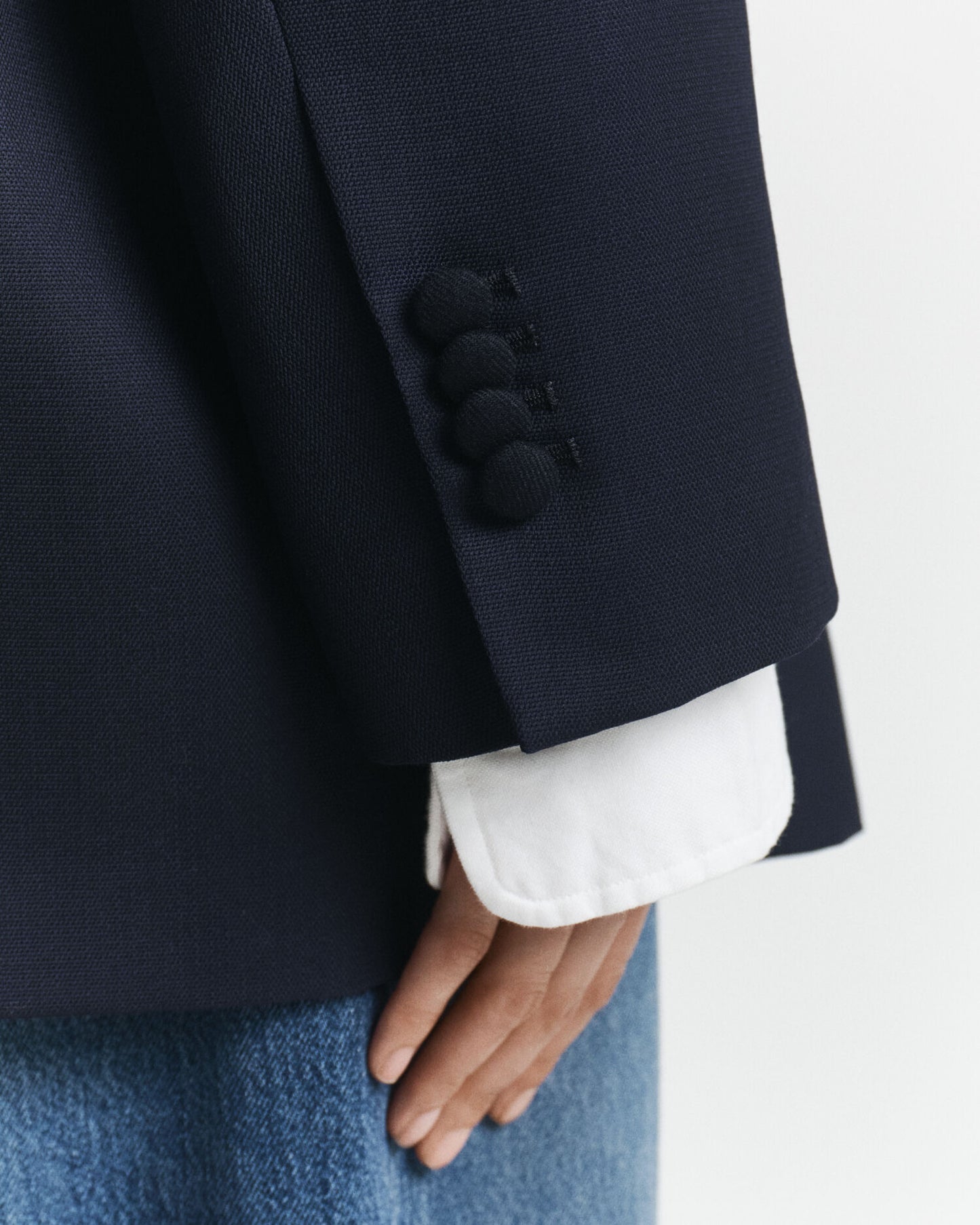 Oversized Blazer aus Woll-Hopsack