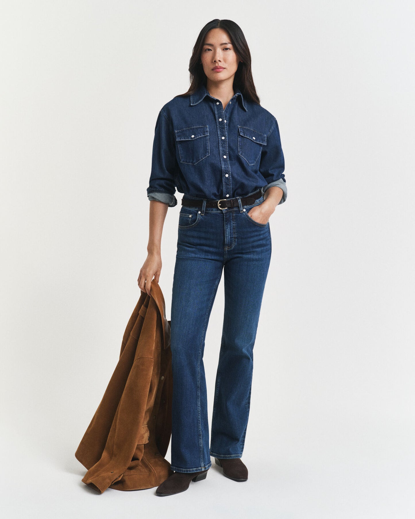 Relaxed Fit Jeanshemd mit Tasche
