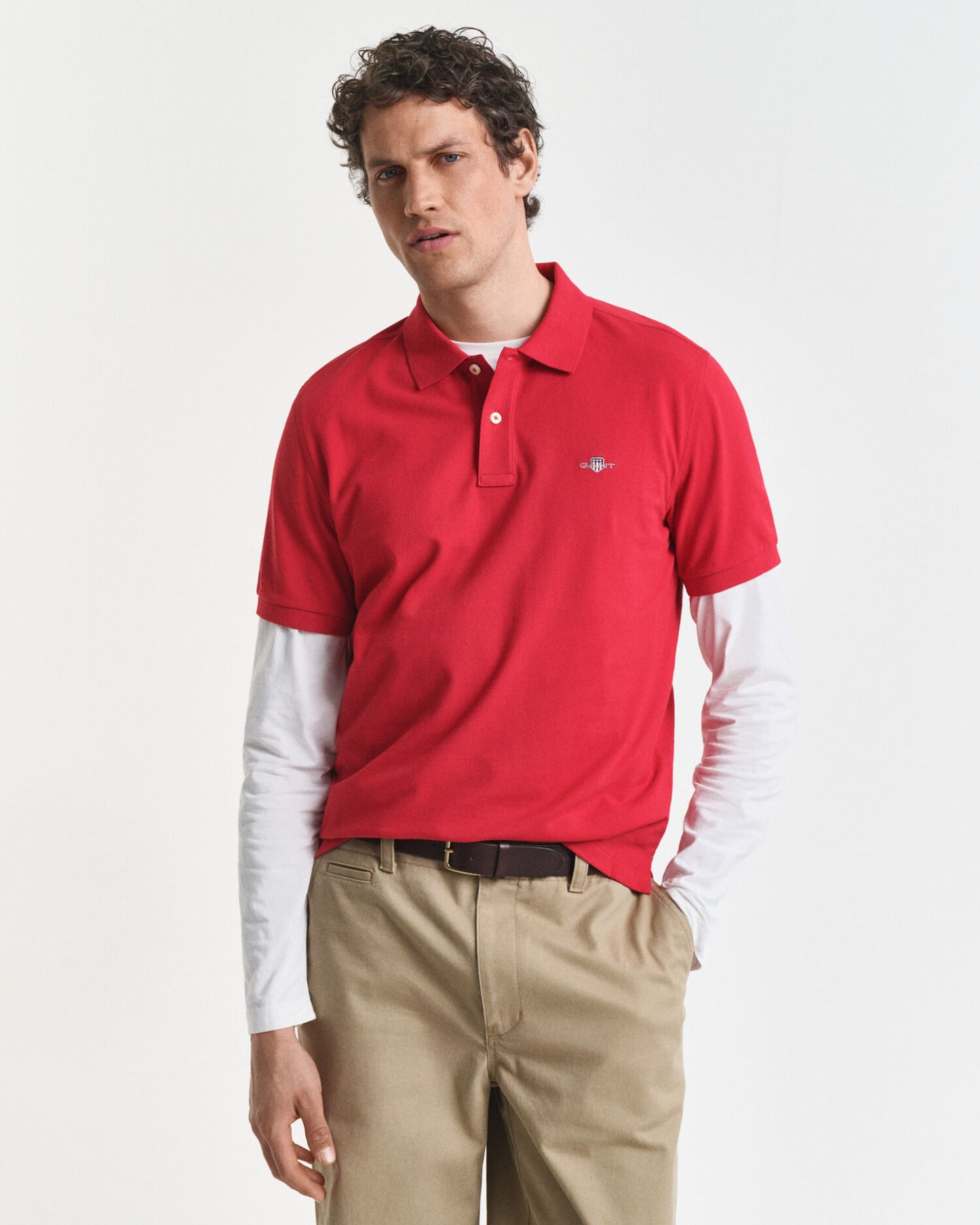 Regular Fit Shield Pique Polohemd
