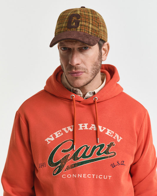 Casquette en laine à carreaux