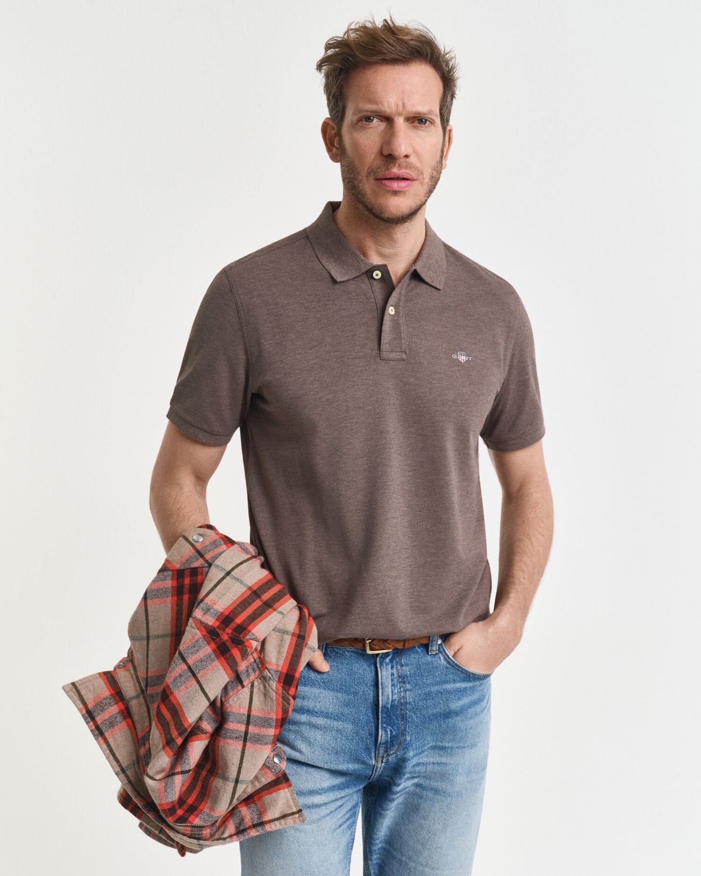 Regular Fit Shield Pique Polohemd