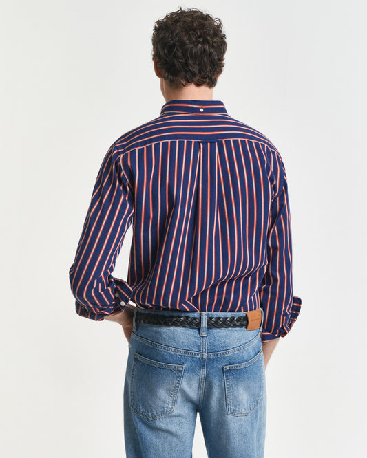 Chemise en twill rayé dobby coupe droite