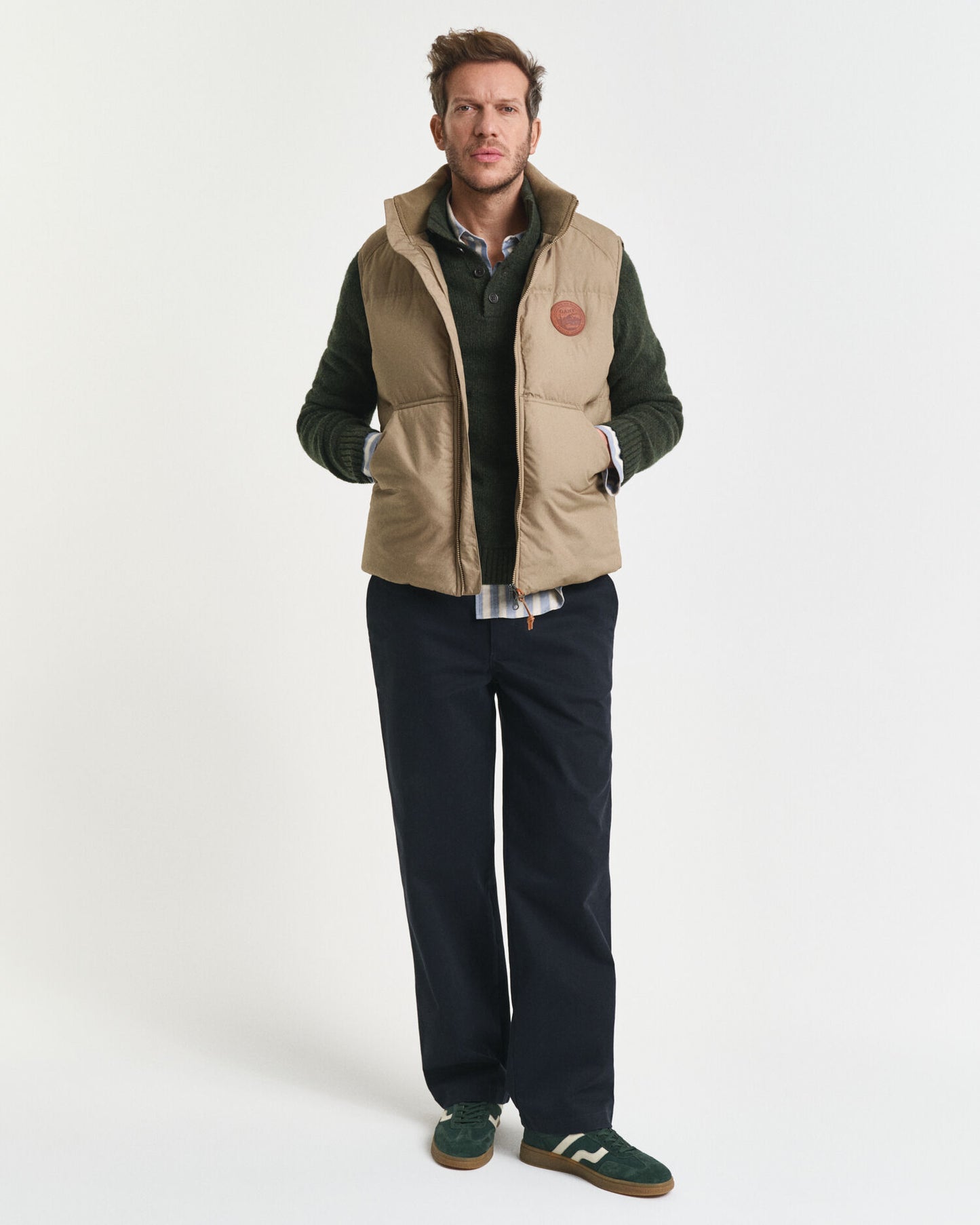 Pullover mit halbem Knopfverschluss, Wollmischung und Noppen