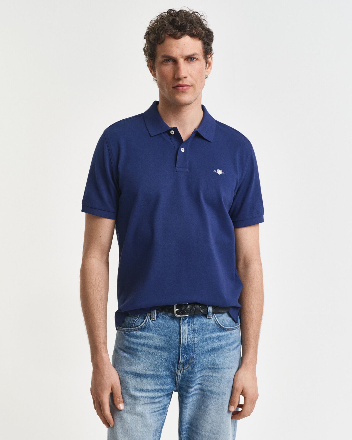 Regular Fit Shield Pique Polohemd
