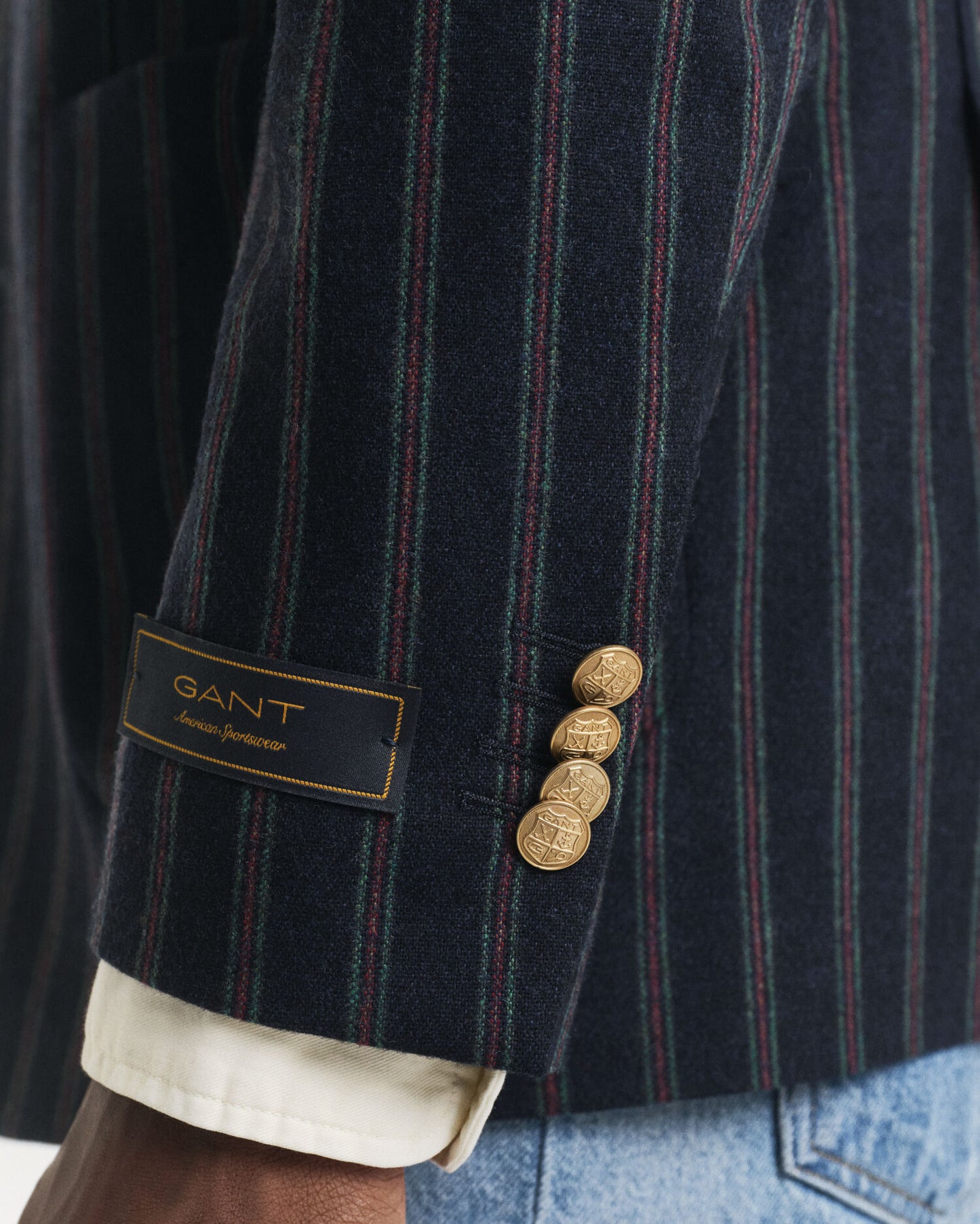 Gestreifter Flanell-Club-Blazer