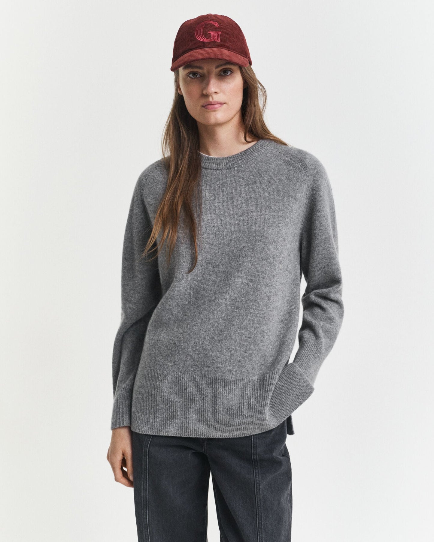Pullover aus weichem Wolle-Kaschmir-Gemisch mit Rundhalsausschnitt