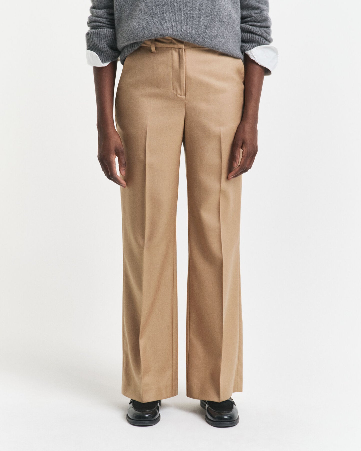 Pantalon ajusté en mélange de laine
