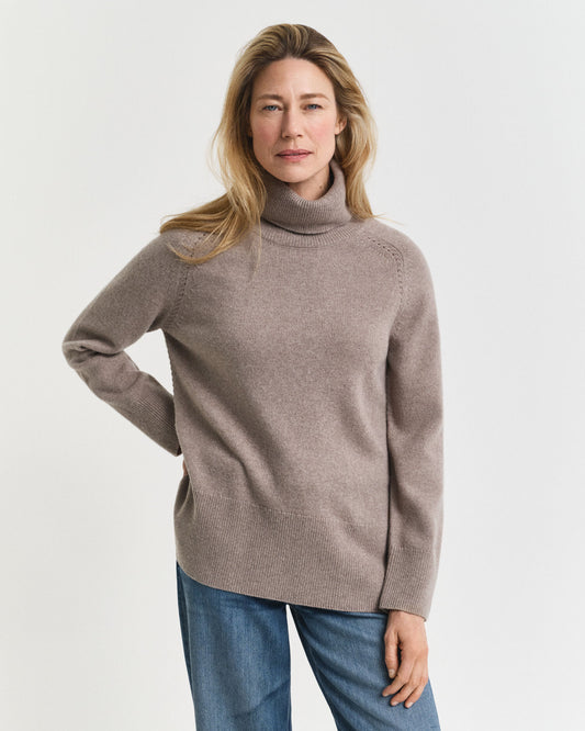 Pull col roulé en doux mélange laine et cachemire